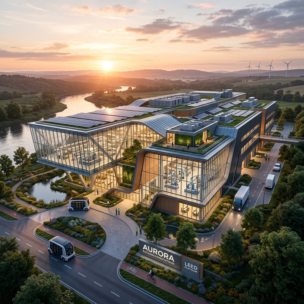 Nova Logix Facility automated factory plant render