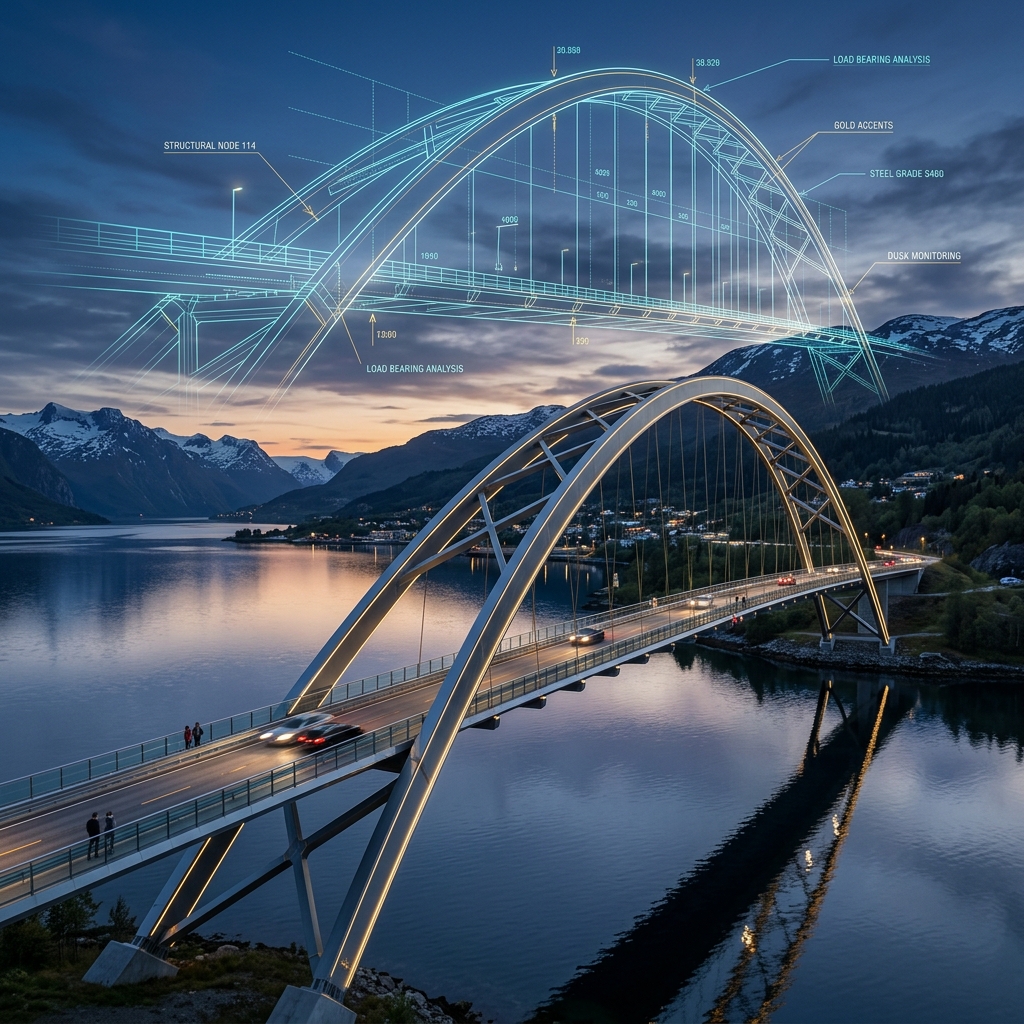 Valkyrie Arch Bridge Digital Twin infrastructure model render